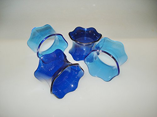 TW Tupperware Serviettenringe (4) Blau/Hellblau Servietten Ringe von Tupperware