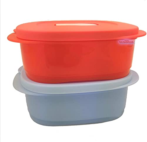 Tupperware® CrystalWave 2x 500 ml rot-blau Mikrowelle Kühlschrank Brotdose Lunch-Box tolle Neuheit! NEU von Tupperware