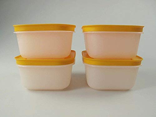 Tupperware® EIS-Kristall 4X 450 ml Gefrierbehälter in orange G34 von Tupperware