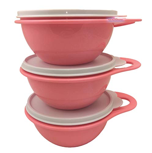 Tupperware® Maximilian 3x 600 ml rosa Teigschüssel Rühr-Schüssel NEU+OVP von Tupperware