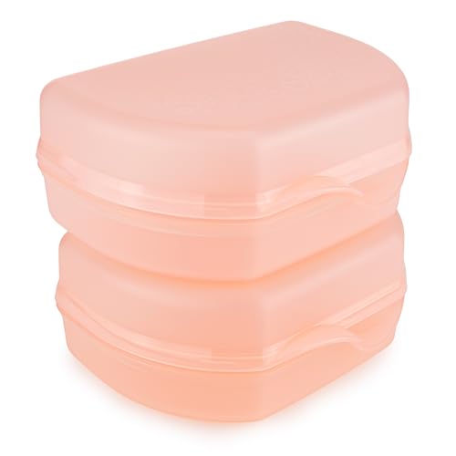 Tupperware 2x To Go Snacky rosa Brotbox Kindergarten Pausenbrot Sandwich Dose (inkl. Lollitup) von Tupperware