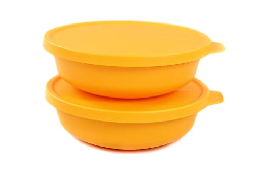 Tupperware Aloha 450ml gelb Schüssel Servieren Servierschüssel Salatschüssel (2) von Tupperware