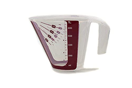 Tupperware Backen Messgenau 1,0 L erdbeerrot Messbecher Backen Messfix CombiPlus von TUPPERWARE