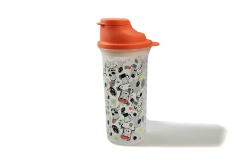 Tupperware Backen Mix-Fix 600 ml Shake-It lachs Kuh Motiv Shaker Mess- Mixbecher von Tupperware