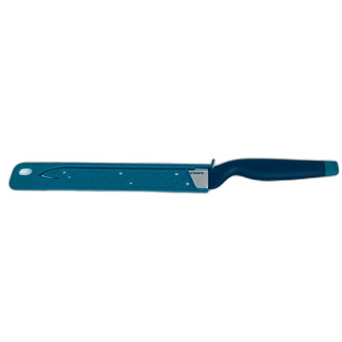 Tupperware Brotmesser A-Serie Messer mit Wellenschliff petrol Messerlänge 33,7 cm von Tupperware