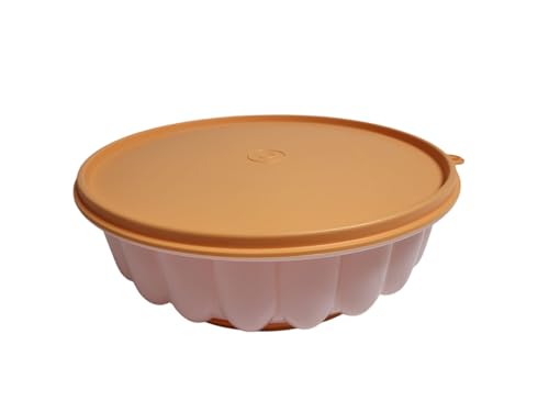 Tupperware Charlotte Sturzform Puddingform Kranz Form Pudding XL transparent orange von Tupperware