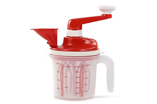 Tupperware Chef Easy Mixx Rot-Weiß Sahne Eiweiß Schlagen 1,25 L 20,4 cm x 26,4 cm x 4 cm Mixbehälter Behälter Modern von Tupperware