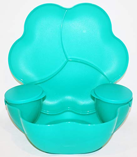 Tupperware Chip N Dip mit Dip-Schalen, 4,8 l, Blaugrün von Tupperware