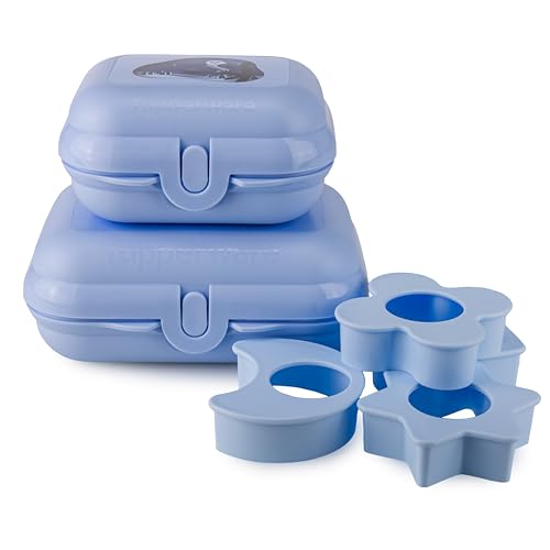 Tupperware Eco+ Kleiner Twin (gr.2) hellblau winterzauber + Mini-Twin (gr.1) hellblau winterzauber (inkl. 4x Ausstechformen) von Tupperware