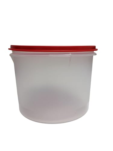 Tupperware Eidgenosse Quadratisch Rund Kompaktbehälter Vorrat Modular Kühlschrank System rot (3,0 Liter) von Tupperware