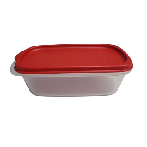 Tupperware Eidgenosse Quadratisch Rund Kompaktbehälter Vorrat Modular Kühlschrank System rot (500ml) von Tupperware