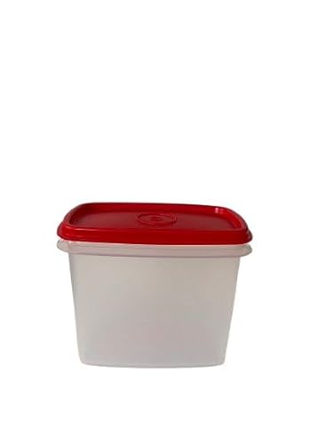 Tupperware Eidgenosse Quadratisch Rund Kompaktbehälter Vorrat Modular Kühlschrank System rot (800ml rot) von Tupperware