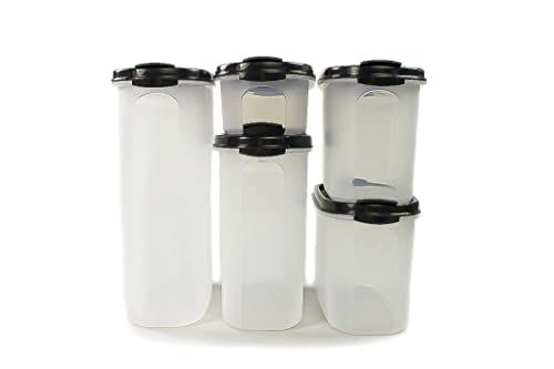 Tupperware Eidgenossen 2,3L+1,7L+1,1L (2) +500ml schwarz mit Schütte Modular 36911 von Tupperware