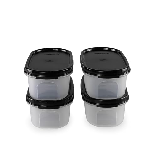 Tupperware Eidgenossen Set 4x 500ml schwarz OHNE Schütte Modular(ink. Kaffeemaß) von Tupperware
