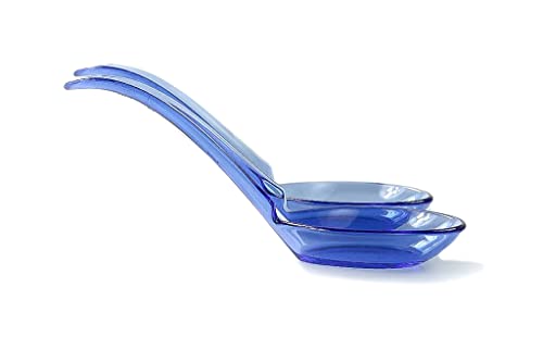 Tupperware Eleganzia Chinesischer Suppenlöffel (2) blau Häppchen Löffel !NEU! von Tupperware