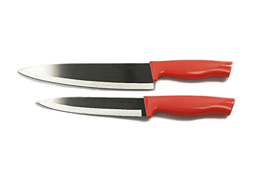 Tupperware Essential-Serie groß Kochmesser + Universalmesser lachs Messer Universal von Tupperware