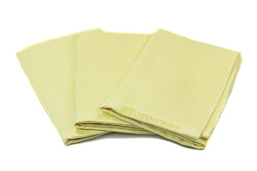 Tupperware FaserPro Glas gelb (3) Mikrofasertuch Fenster Hergestellt aus recyceltem Material von Tupperware