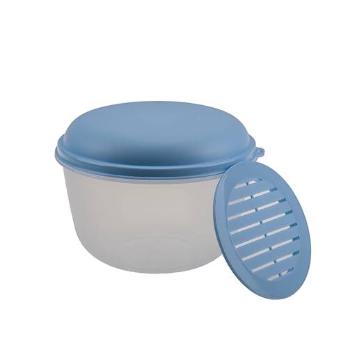 Tupperware - Frische-Pavillon 1,9 L + Frischegitter - Blauer Deckel - Salat+Käsemesser Haushaltshelfer von Tupperware