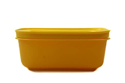 Tupperware Gefrier-Behälter 450 ml gelb flach EIS-Kristall Eiskristall von Tupperware