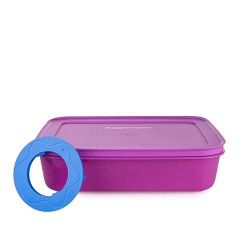 Tupperware Gefrierbehälter Eiskristall 1 l lila (inkl. Ausstechform blau) Lebensmittelbehälter Gefrierbox Kühlschrankbehälter Tiefkühlbehälter von Tupperware