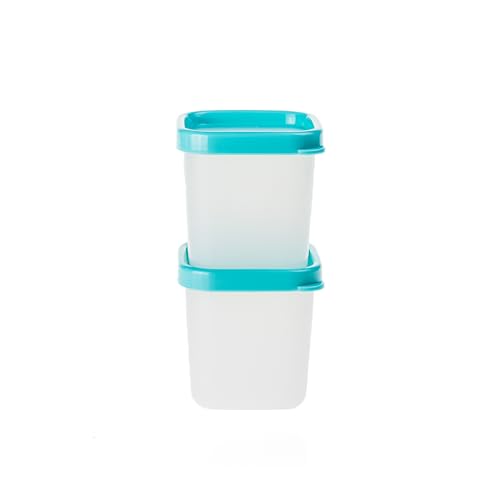 Tupperware Gefrierbehälter mini transparent türkis 2x 80 ml Polarstern (inkl. 1x Klebe-Wurm) von Tupperware