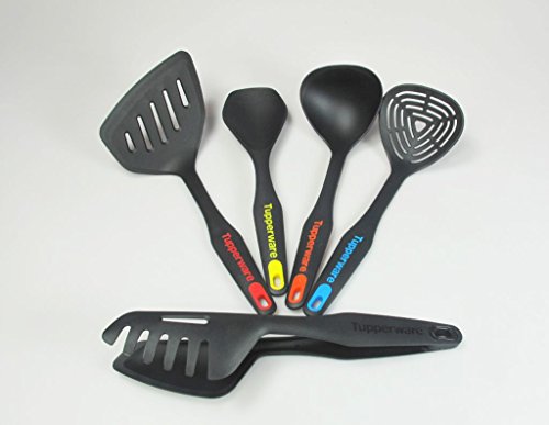 Tupperware Griffbereit Schöpf-, Servier-, Schaumlöffel Chefzange Pfannenwender Küchenutensil Küchengerät Küchenhelfer PBT, SEBS 28.8 cm x 9.7 cm von Tupperware