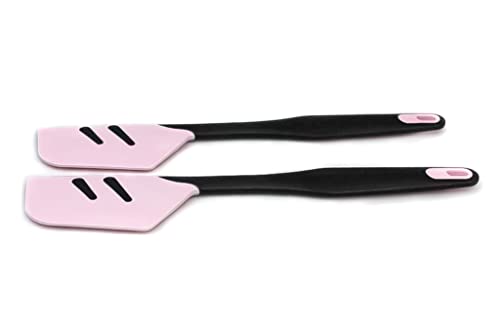 Tupperware Griffbereit Top-Schaber schwarz-rosa (2) D167 Silikon TOP-Teigspachtel Topfschaber von Tupperware