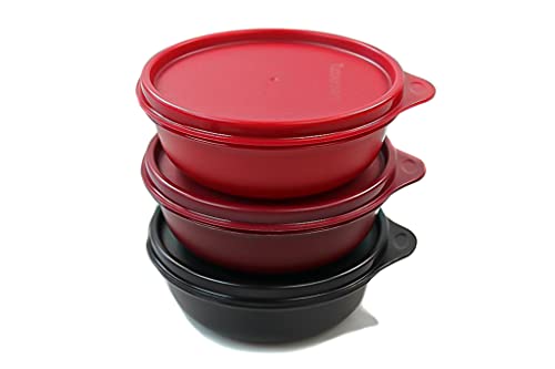 Tupperware Hit-Parade Kühlschrank 300 ml rot + dunkelrot + schwarz Hitparade 38463 von Tupperware