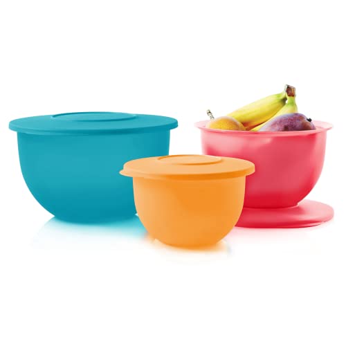 Tupperware Markeneindruck 6-teilige klassische Schüssel Set (3 Schalen + 3 Deckel) – spülmaschinenfest und BPA-frei – luftdichter, auslaufsicherer Lebensmittelbehälter für Kühlschrank und Speisekammer Tupperware Markeneindruck 6-teilige klassische Schüssel Set (3 Schalen + 3 Deckel) – spülmaschinenfest und BPA-frei – luftdichter, auslaufsicherer Lebensmittelbehälter für Kühlschrank und Speisekammer von Tupperware