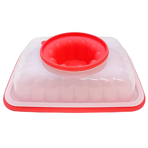 Tupperware Jel Party Mehrschichtige Dessert und Dipform 3,0 L rot weiß Kreative Genüsse für Ihre Party, große Servierform Serviermodell Modell Form Behälter Dessert Kuchen Kranz von Tupperware