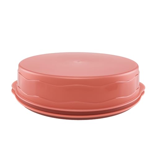 Tupperware Junge Welle Kuchenform rund Altrosa Kuchen Form Tortenbehälter Torty (inkl. Ausstecher Gelb), Lachs von Tupperware