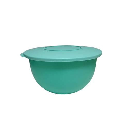 Tupperware Junge Welle Schüssel mit Deckel Servierschüssel Servieren (türkis, 7,5 Liter) von Tupperware