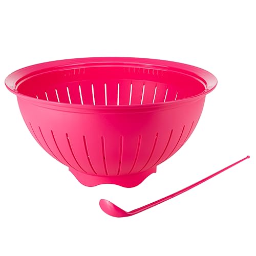 Tupperware Junge Welle Sieb 4,3 L pink (inkl. Ketchuplöffel) Servieren Schale Servierschüssel von Tupperware