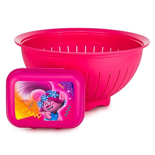 Tupperware Junge Welle Sieb 4,3 L pink (inkl. Snackbox Trolls) Servieren Schale Servierschüssel von Tupperware