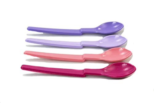 TUPPERWARE Kinder Hängelöffel helllila + dunkellila + pink + rosa Baby Löffel Plastiklöffel von Tupperware