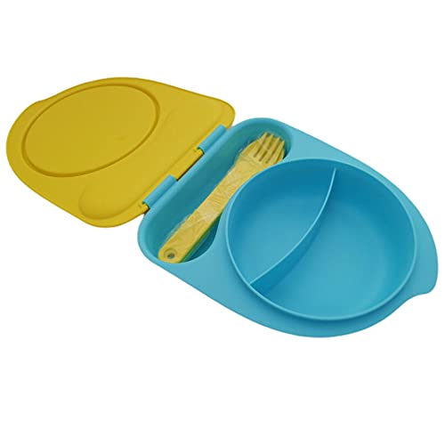 Tupperware Kinder to GO Set (3) Teller 400ml + Futterlöffel + Gabel Sonderausgabe von Tupperware