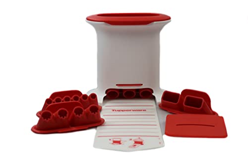 Tupperware Küchenhelfer Multipresse weiß rot + 4 Einsätze Gnocchi Teigpresse von Tupperware