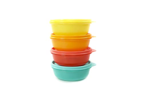 Tupperware Kühlschrank Hit-Parade 300 ml rot + türkis + orange +gelb Hitparade Mini von Tupperware