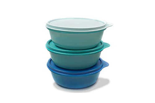 Tupperware Salatschüssel 600ml blau + helltürkis + dunkeltürkis 37924 von Tupperware