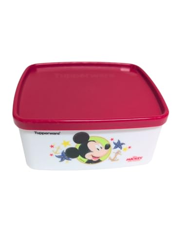 Tupperware Kühlschrank-System Eidgenosse Kompaktbehälter Vorrat Modular Kühlschrank System (gelb 1 Liter) (500ml Mickey rot) von Tupperware