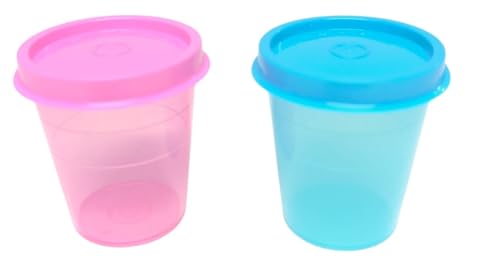 Tupperware Kühlschrank Wichtel Midgets 60ml Mini 2er Set Liliputbecher (Wichtel 2er pink + türkis) von Tupperware