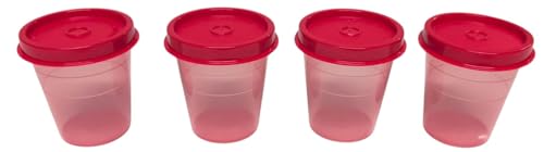 Tupperware Kühlschrank Wichtel Midgets 60ml Mini Set Liliputbecher Wichtelbecher Minis (rot 4er) von Tupperware