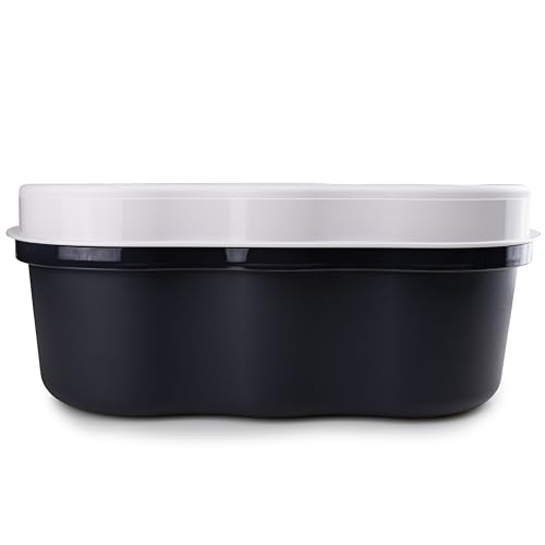 Tupperware Laibwächter Brotbehälter Brotkasten schwarz weiß (inkl. Kaffelöffel) von Tupperware