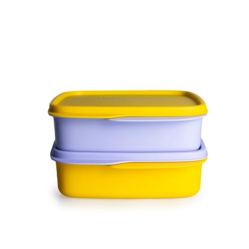 Tupperware Lunchbox Clevere Pause 1x 550ml Flieder + 1x 550ml Gelb von Tupperware