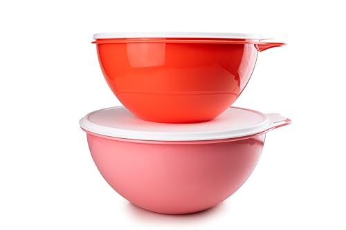 Tupperware Maximilian Schüssel 7,8 L rosa + 4,5 L lachs (inkl. Snackbox) von Tupperware