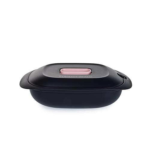 Tupperware Micro-Gourmet Behälter Thermo Duo 1,3 l schwarz rosa Mikrowellen-Behälter Lebensmittelbehälter von Tupperware