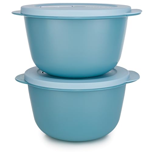 Tupperware MicroTup CrystalWave Behälter 2x 1,8 L Türkis (inkl. 1x Lollitup) von Tupperware