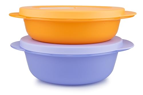 Tupperware Mikrowelle CrystalWave 560 ml flieder + 390 ml orange (inkl. Ausstecher) von Tupperware