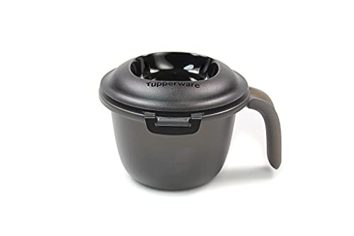 Tupperware Mikrowelle Junior-Reis-Meister 550 ml schwarz/weiß Single Reiskocher von Tupperware