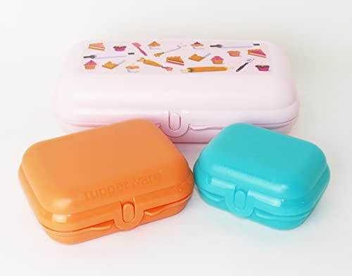 Tupperware NEW Lunchbox Twin Set Maxi Back Motiv Rosa + Gr. 2 Ziegelrot + Gr. 1 Türkis + Hängelöffel Apricot Tupperware NEW Lunchbox Twin Set Maxi Back Motiv Rosa + Gr. 2 Ziegelrot + Gr. 1 Türkis + Hängelöffel Apricot von Tupperware